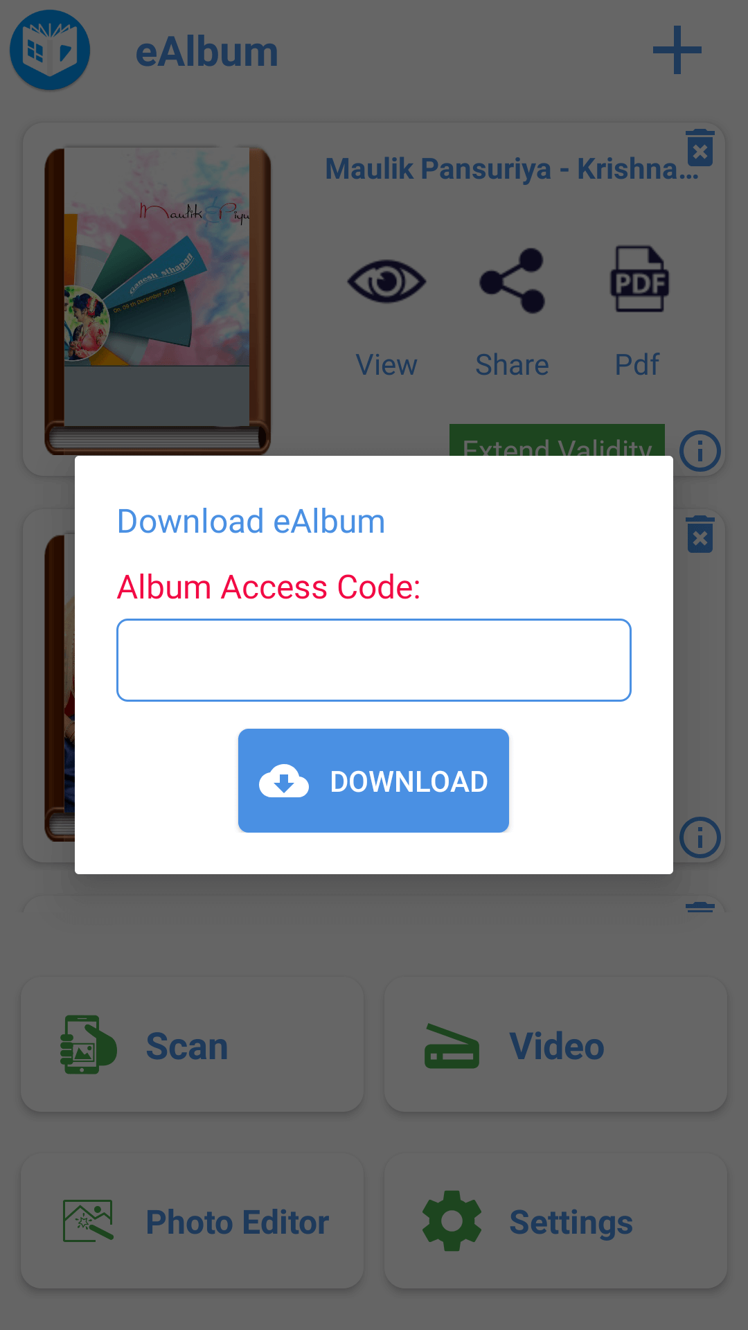 How to download album in free eAlbum App? eAlbum